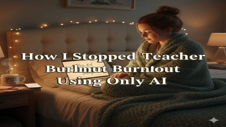 How I Stopped Burning Out as a Teacher Using Only AI (My Real Routine)