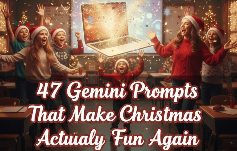 47 Gemini Prompts for Teachers That Make Christmas Actually Fun Again (Copy-Paste Ready)