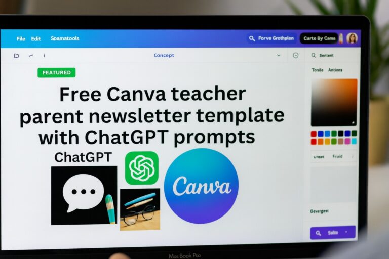 Free Canva Parent Newsletter Template: ChatGPT Hack for Teachers (10 Minutes Flat)